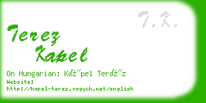 terez kapel business card